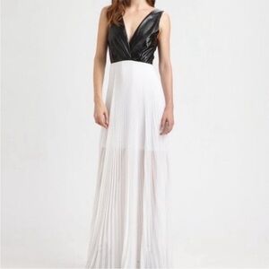 Alice + Olivia Elegant Black and White Maxi Dress